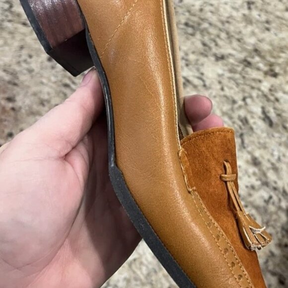 Magdesians California Women’s Loafers Brown Leather Suede Tassel Vintage Shoes 6 - Picture 10 of 14